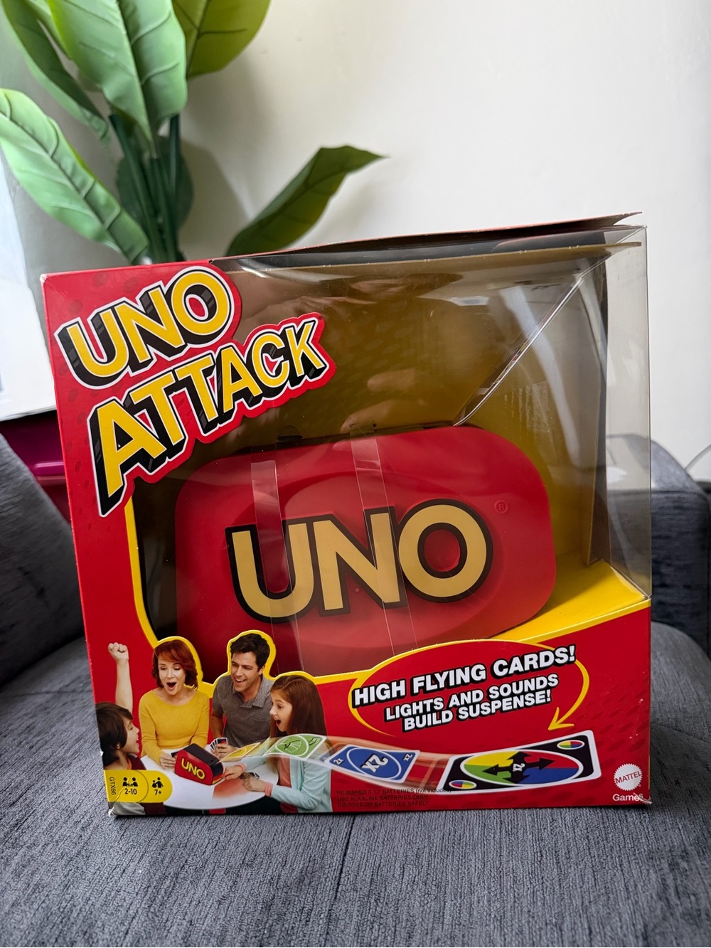 Mattel UNO Attack Card Game - Red and Yellow Packaging